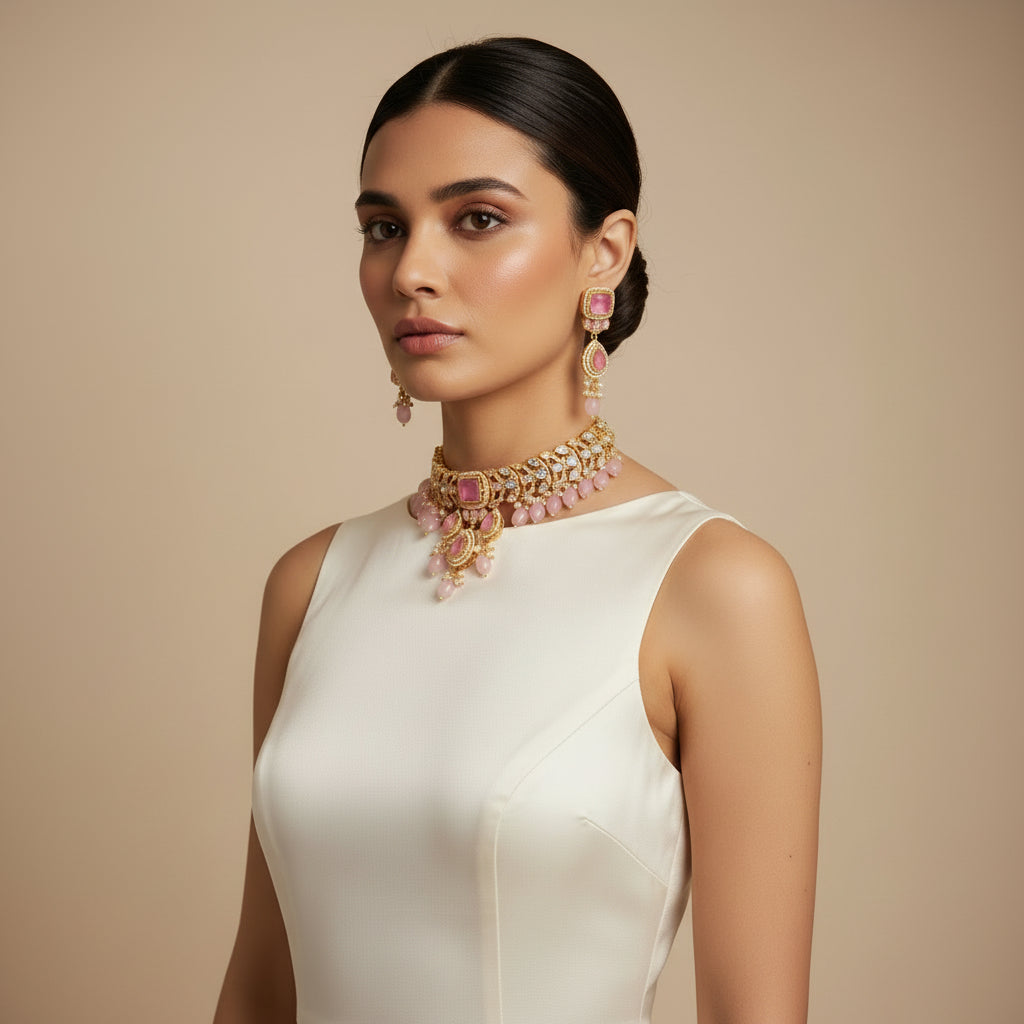 ROSABELLA REGALIA Kundan-Inspired Choker Set