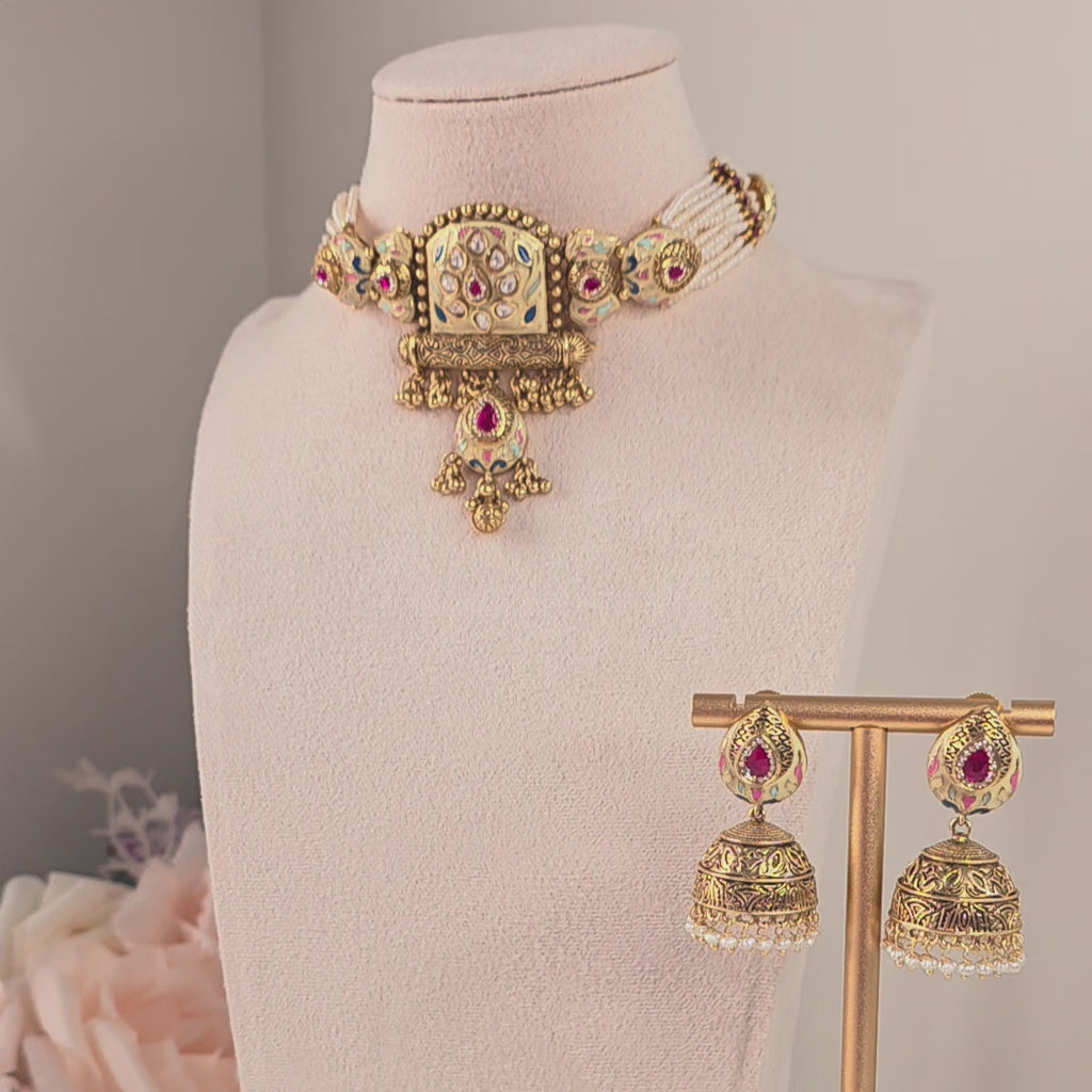 Iraani Pearl Heritage Necklace Set
