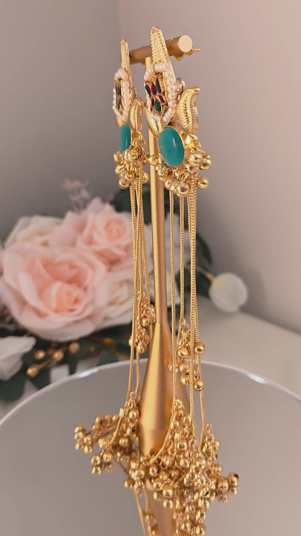 Zehra Kashmiri Pearl Cascade Earrings