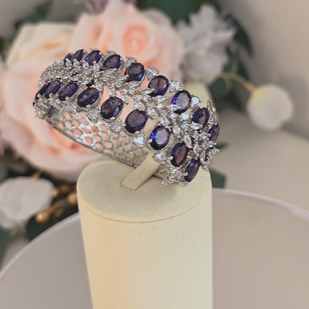 AMÉTHYSTE IMPÉRIA Crystal Weave Cuff