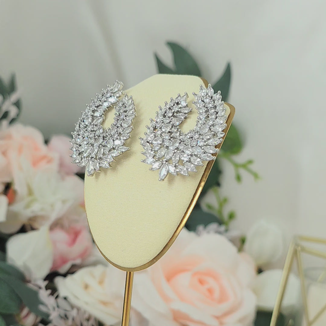 Gorgeous Cubic Zirconia Pavé Statement Earrings