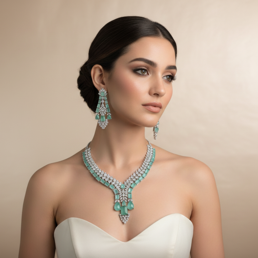 AURELIA MINTÉ Crystal Drop Necklace Set