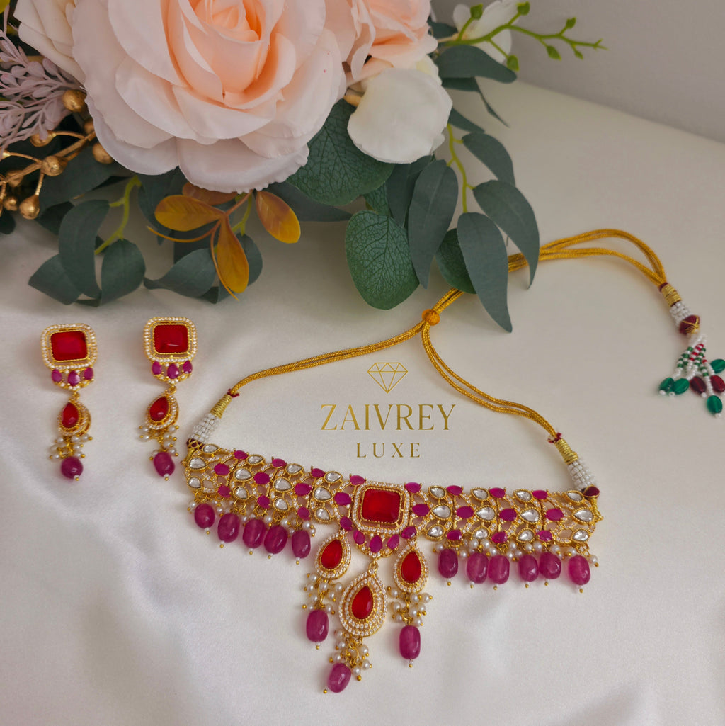 RUBELLE MAHARAANI Kundan-Inspired Choker Set