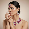 RUBELLE ÉTOILE Crystal Cascade Necklace Set