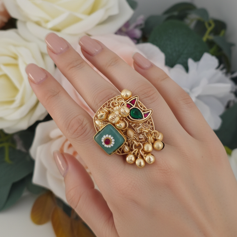 Navya Mosaic Statement Ring