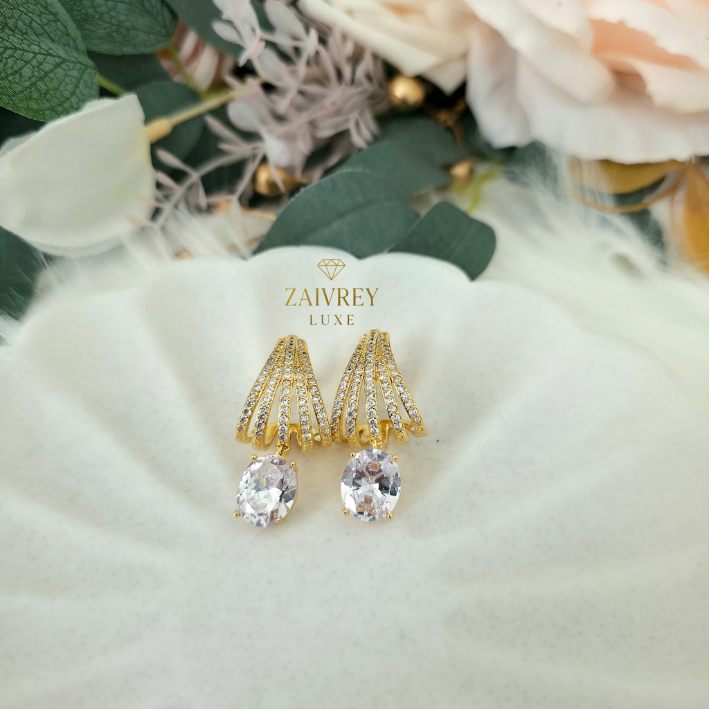 Cascade Cubic Zirconia Drop Earrings | Bridal & Party Jewelry