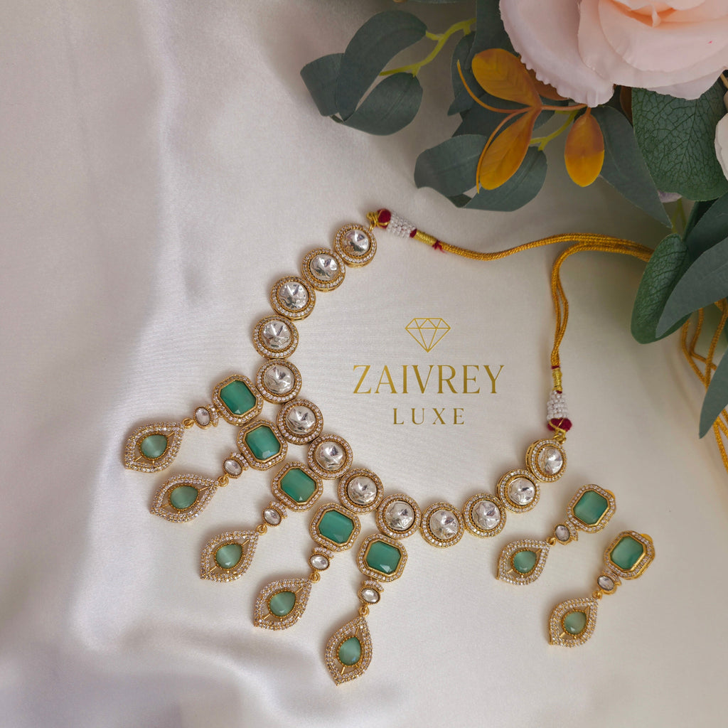 Celestia Mint Glow Necklace Set