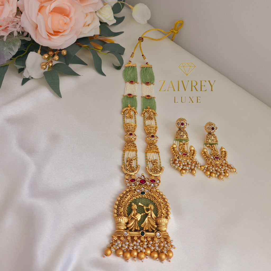 Saanvi Temple Heritage Necklace Set