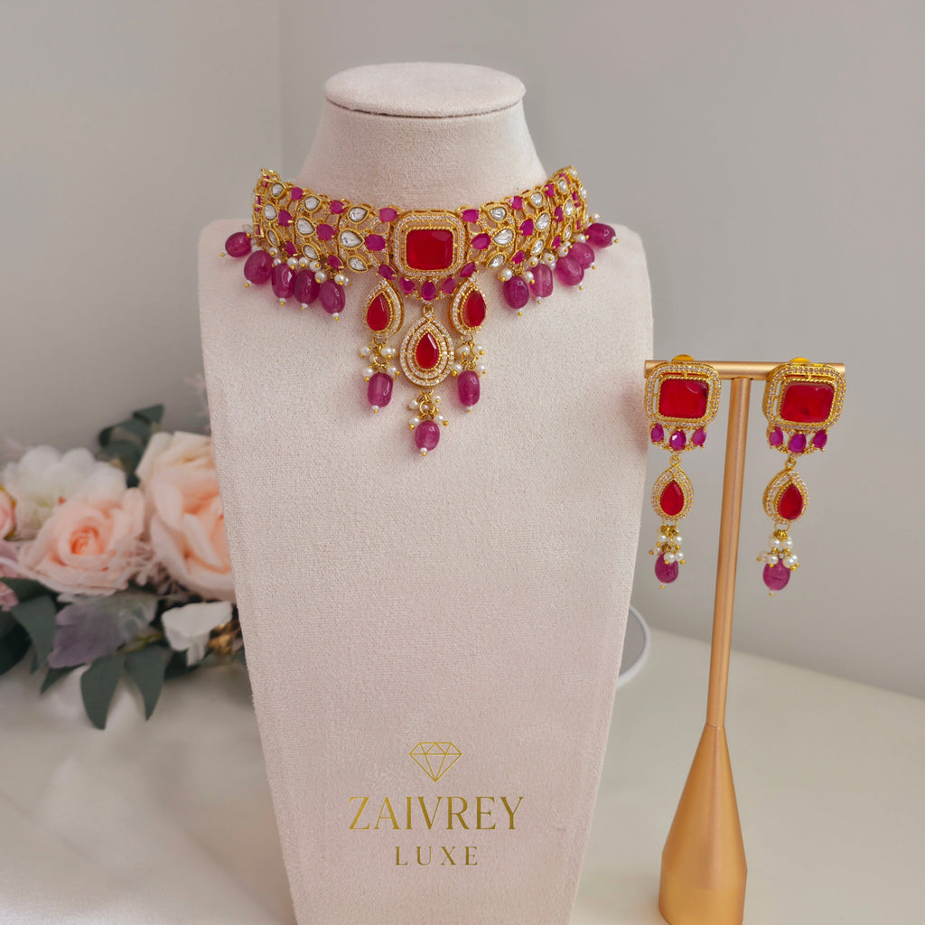 RUBELLE MAHARAANI Kundan-Inspired Choker Set