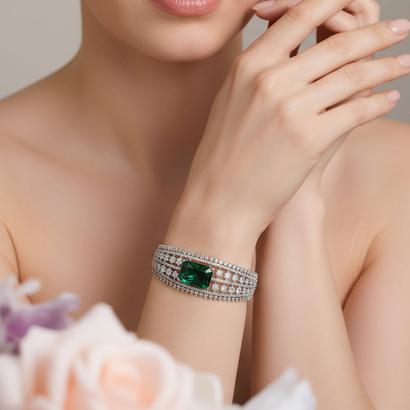 EMERALDA REGALIA Crystal Crown Cuff