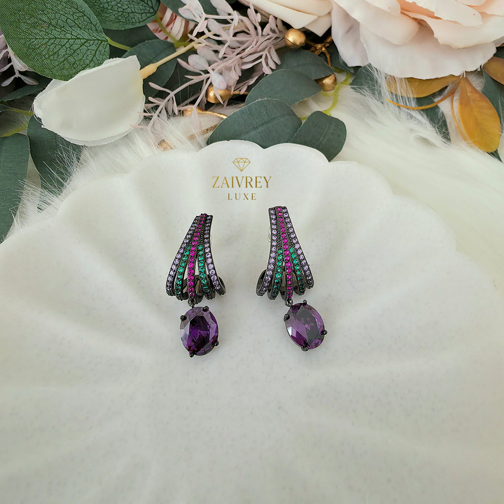 Cascade Cubic Zirconia Drop Earrings | Bridal & Party Jewelry