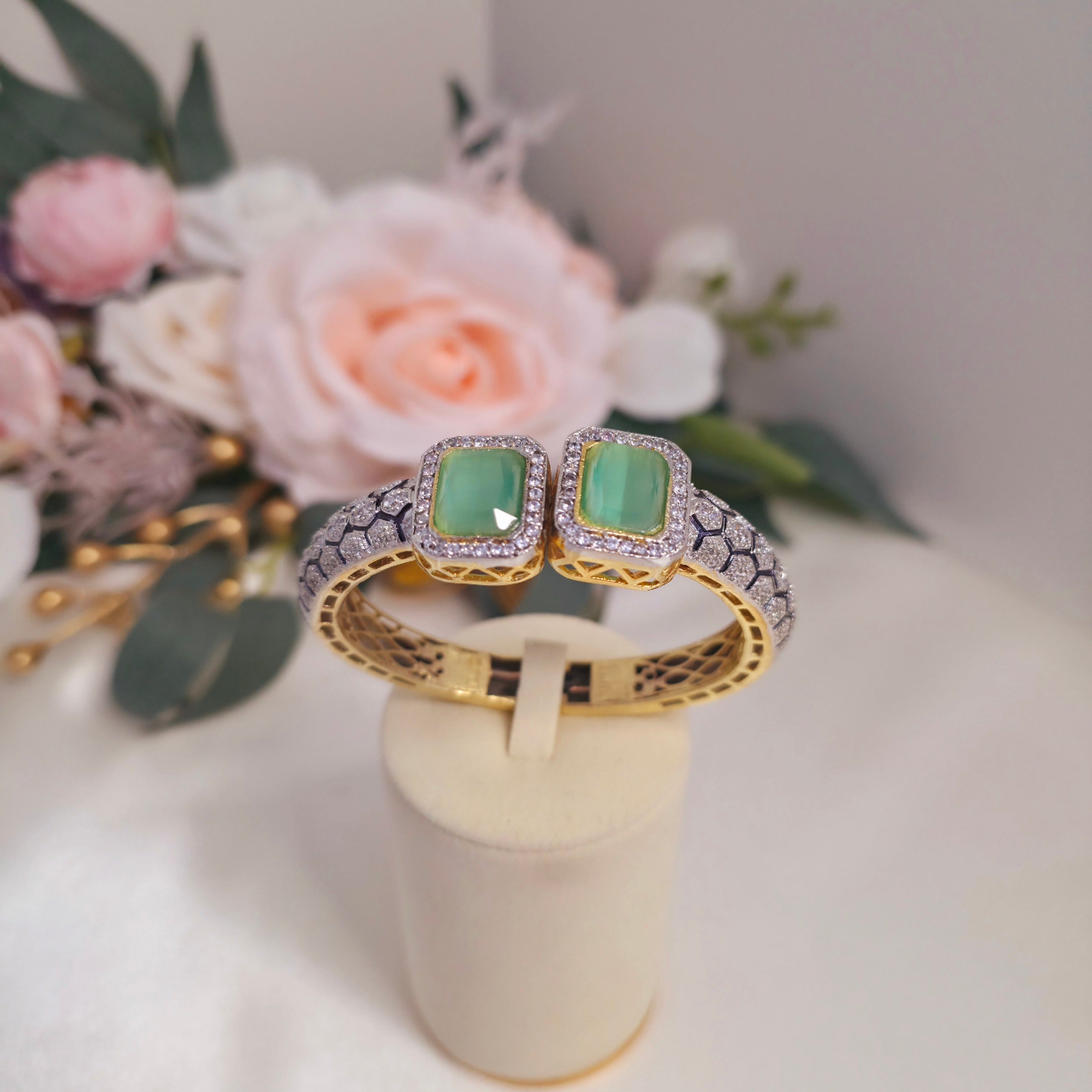 Aurelle Prism Open Cuff Bangles