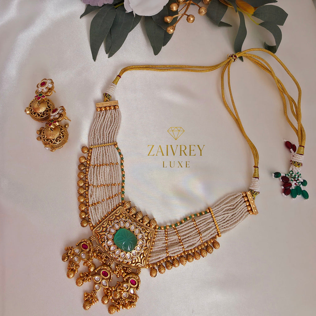 Vedika Pearl Heritage Necklace Set