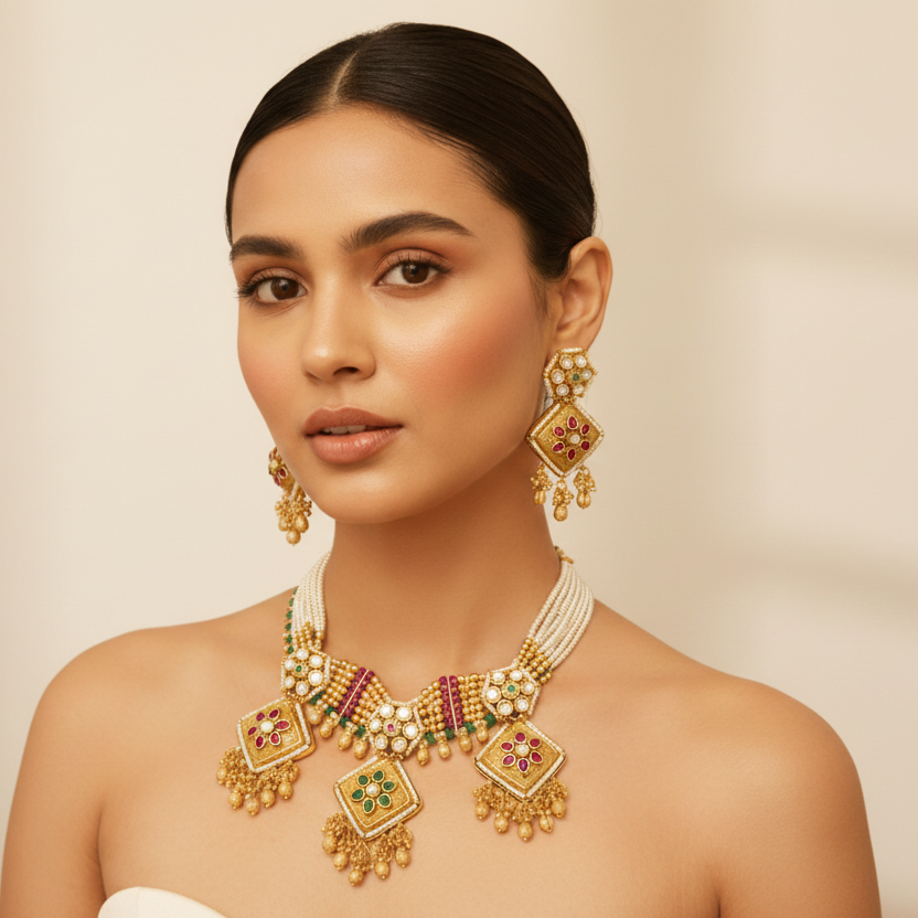 VAISHNAVI IMPÉRIA Heritage Pearl Set