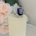 Noctelle Sapphire Halo Statement Ring