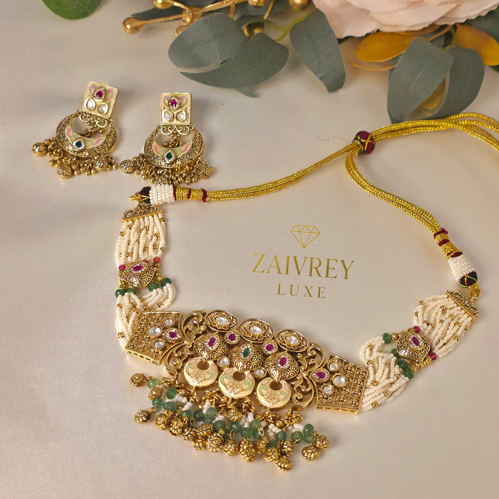 Vamika Heritage Beaded Necklace Set