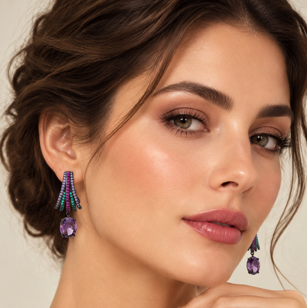 Cascade Cubic Zirconia Drop Earrings | Bridal & Party Jewelry
