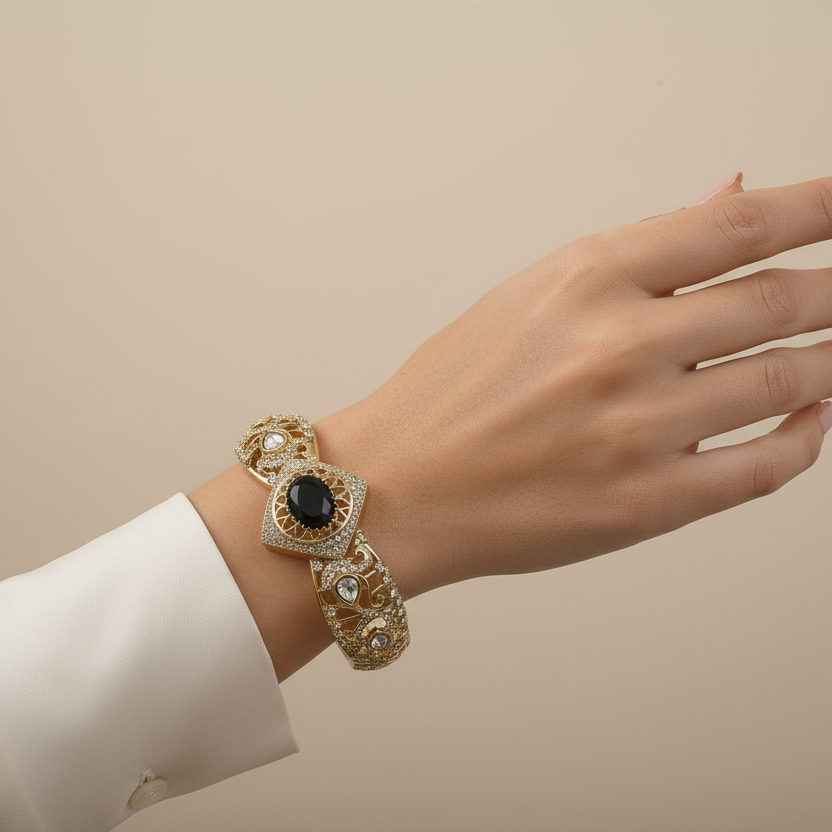 Noireva Heirloom Open Cuff Bangle