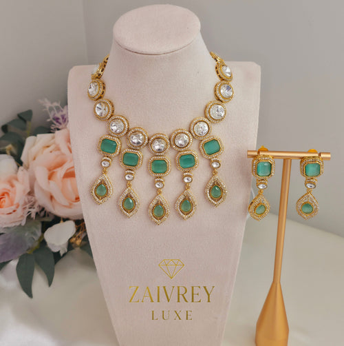 Celestia Mint Glow Necklace Set