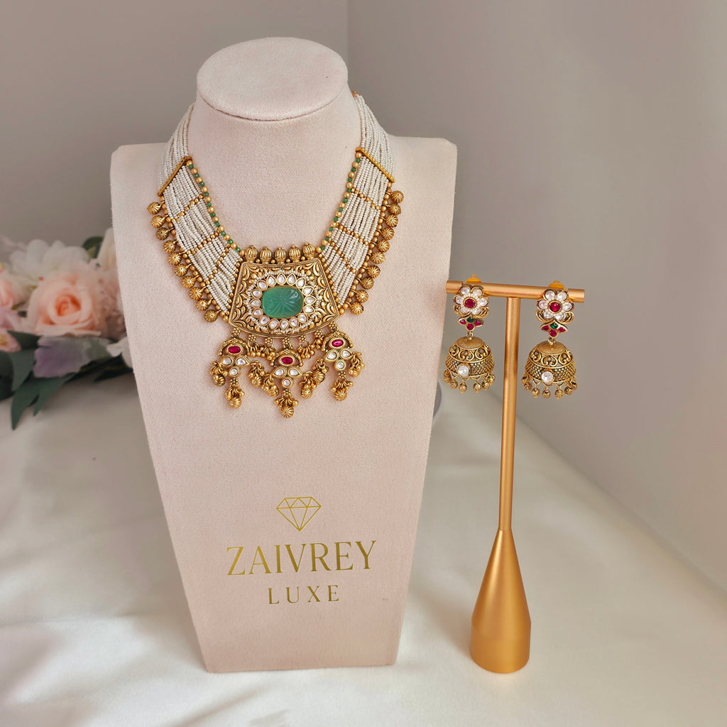 Vedika Pearl Heritage Necklace Set