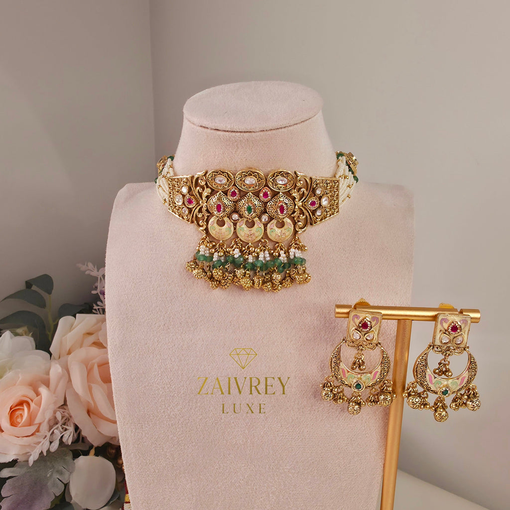 Vamika Heritage Beaded Necklace Set