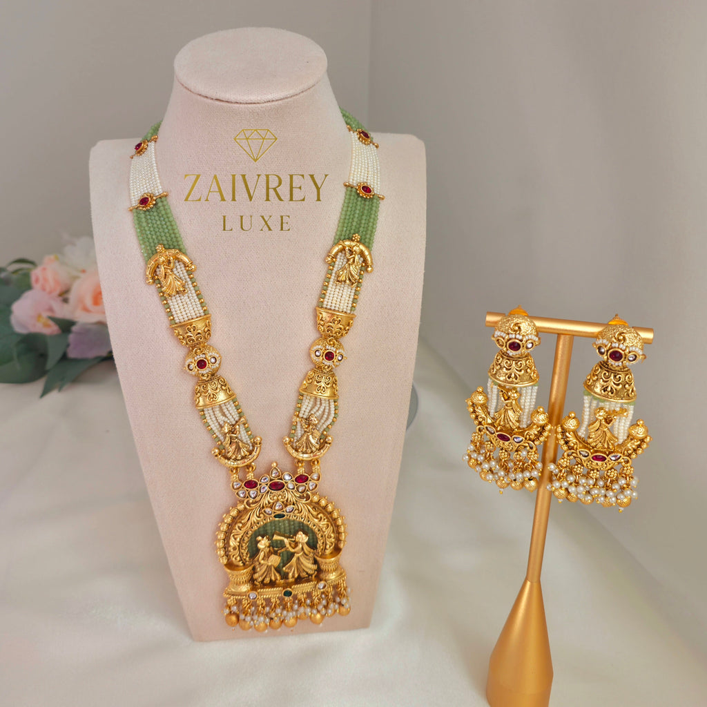 Saanvi Temple Heritage Necklace Set